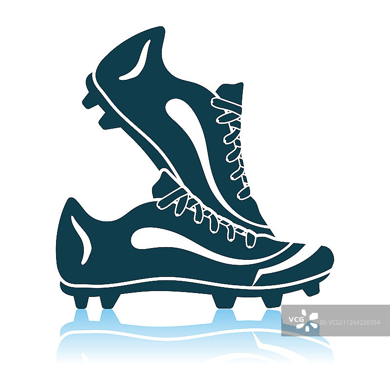 足球鞋剪影设计矢量素材图片素材