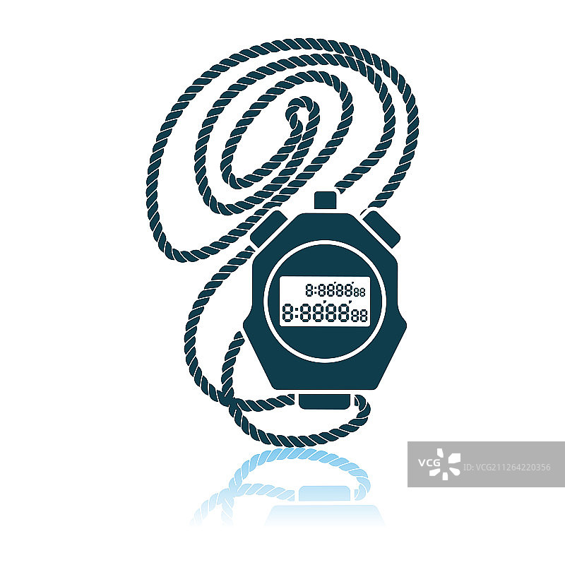 教练秒表图标，阴影反射设计，矢量图图片素材