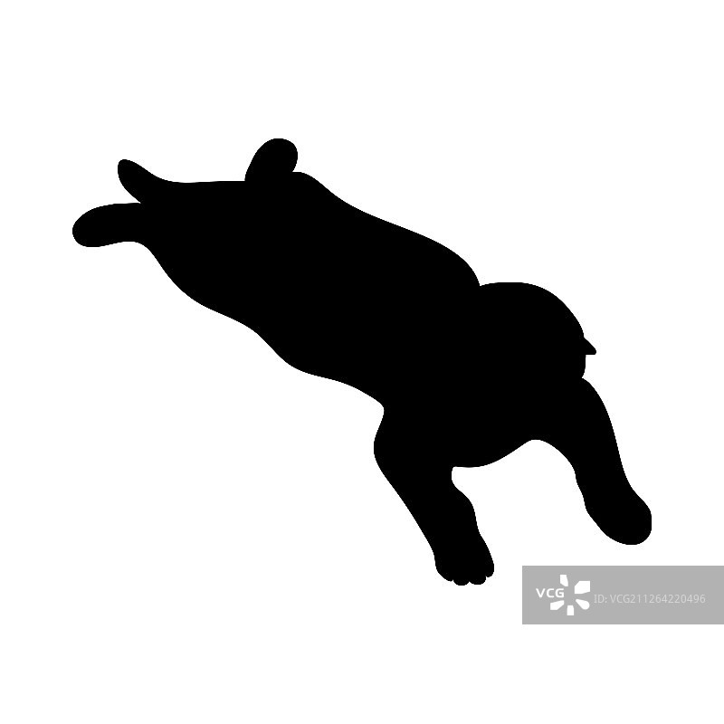 光滑清晰的猫剪影矢量插画图片素材