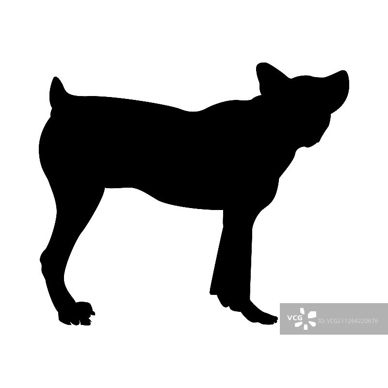 牧羊犬剪影矢量图图片素材