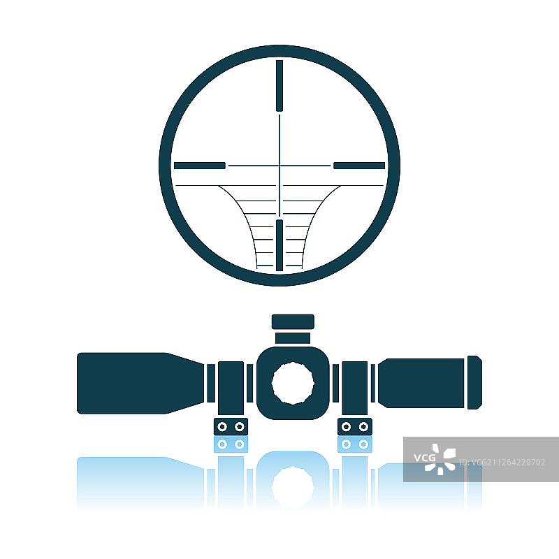 瞄准镜图标，阴影反射设计矢量素材图片素材