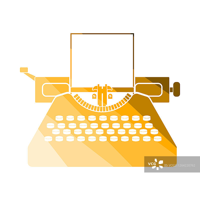 打字机扁平风图标矢量图图片素材