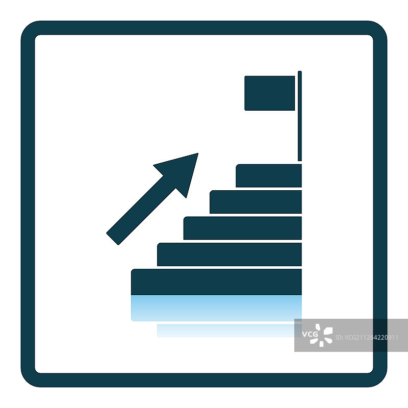 目标阶梯方形阴影反射设计矢量图图片素材