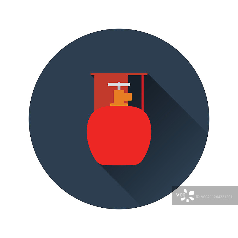 UI配色的扁平风格露营燃气罐图标矢量图图片素材