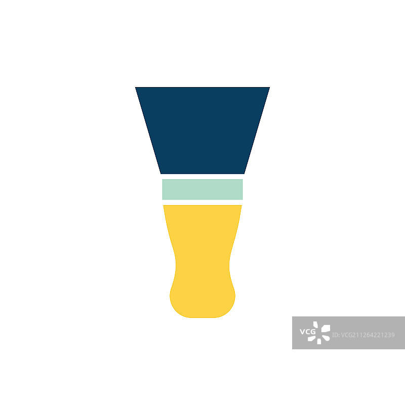 腻子刀图标，扁平配色设计，矢量图图片素材