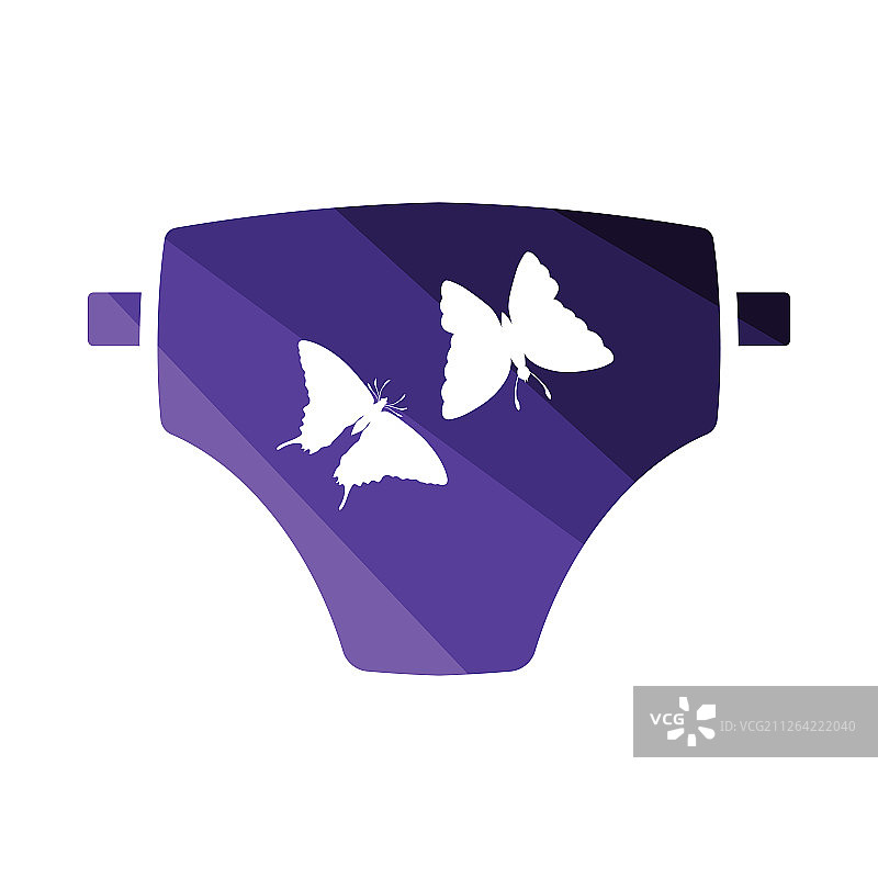 尿布图标，扁平风格设计，矢量图图片素材