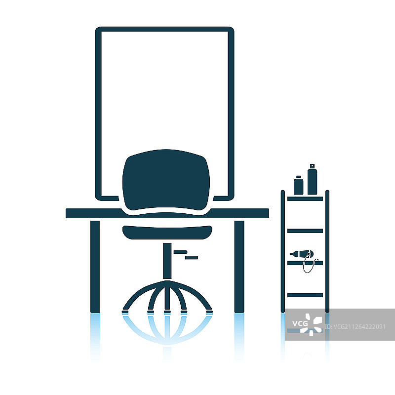 理发店图标，阴影反射设计，矢量图。图片素材