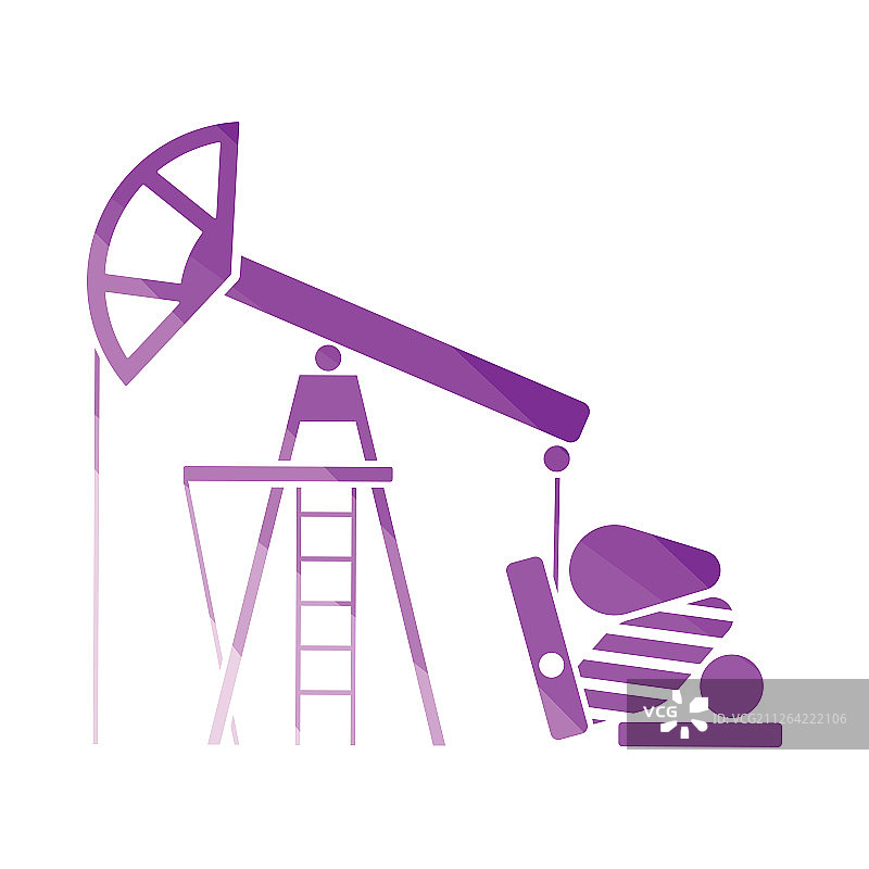 油泵图标，扁平风格设计，矢量素材图片素材