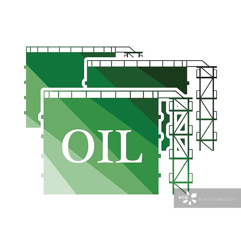 储油罐图标，扁平风格设计，矢量图图片素材