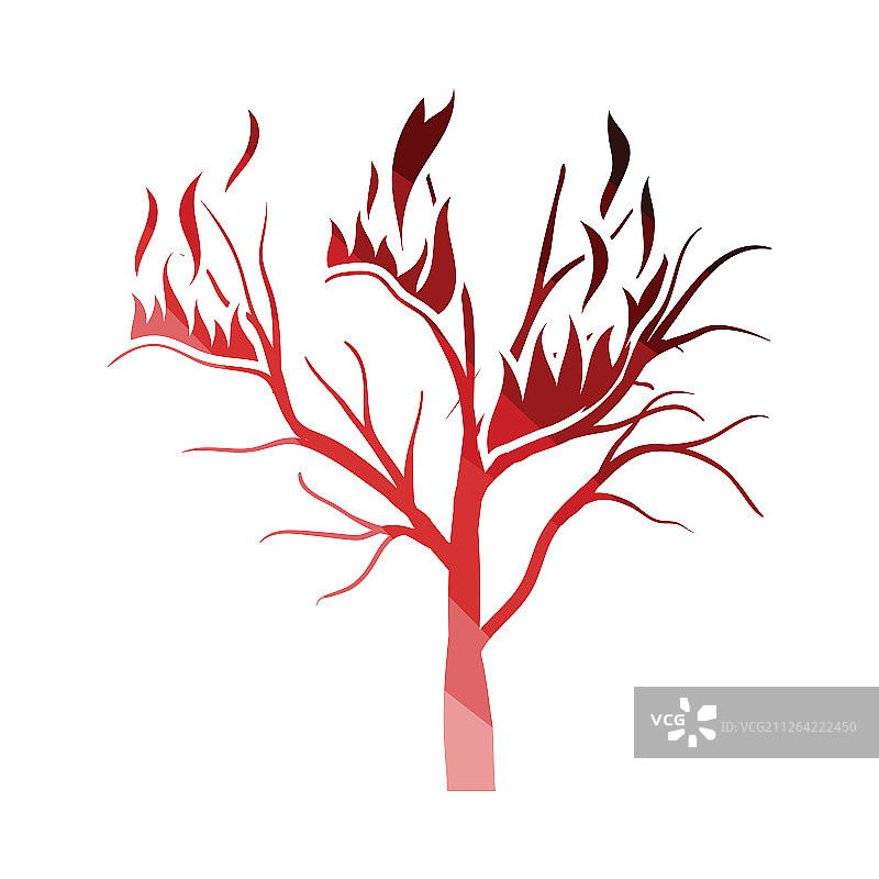 野火图标：扁平风格设计，矢量图图片素材