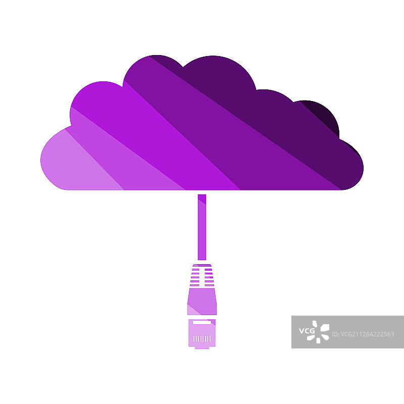 网络云图标扁平彩色阶梯设计矢量素材图片素材