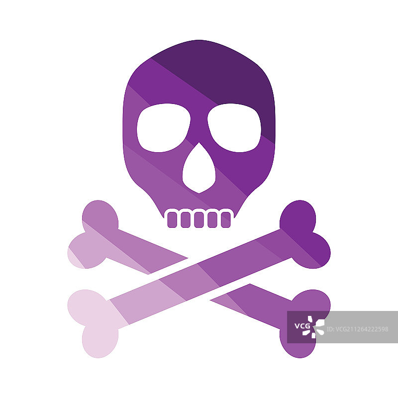 毒药标志图标，扁平风格设计矢量图图片素材