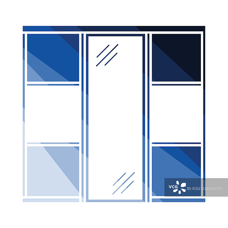 衣柜图标，扁平颜色设计，矢量图图片素材