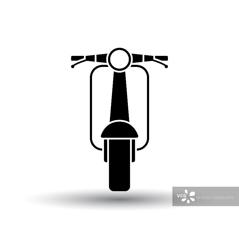 滑板车图标正面视图矢量插画图片素材