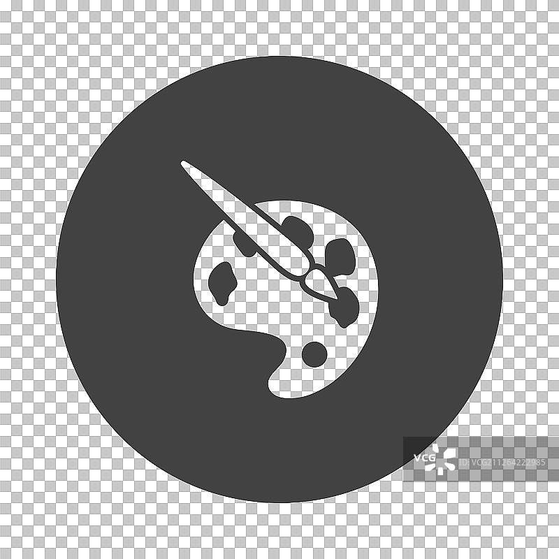 调色板玩具图标，透明网格上的减号模具设计，矢量图图片素材