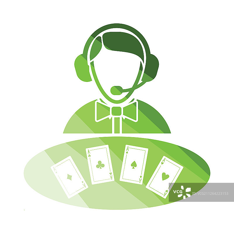 赌场荷官图标图片素材