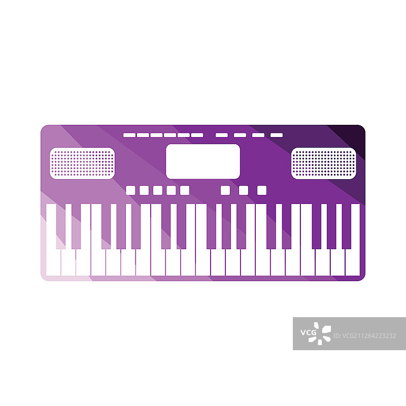 音乐合成器图标扁平风格设计矢量素材图片素材