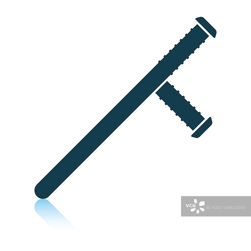 警棍图标，阴影反射设计，矢量图图片素材