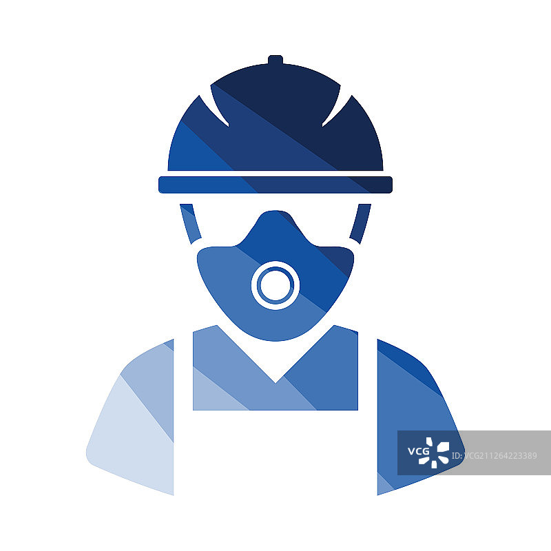 维修工人图标，扁平风格设计，矢量插画图片素材