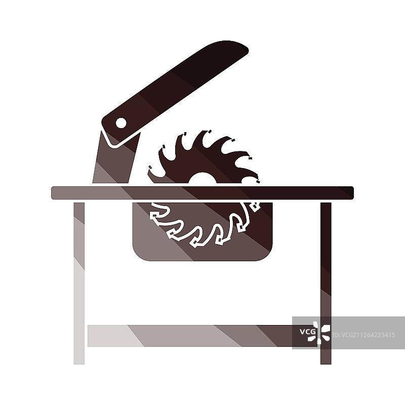 圆锯图标，扁平风格设计，矢量图图片素材