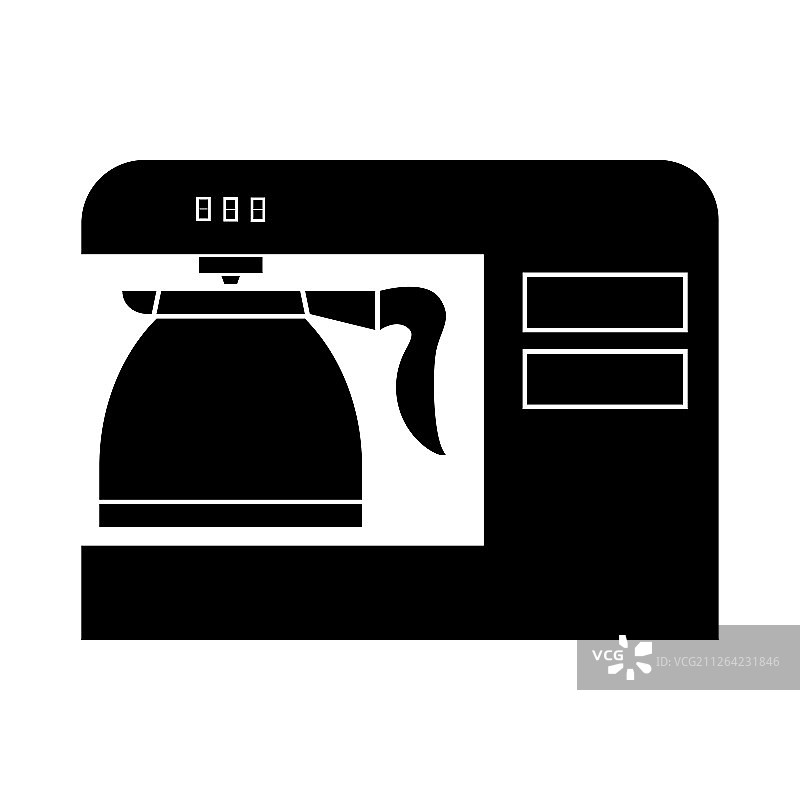 咖啡机黑色图标图片素材