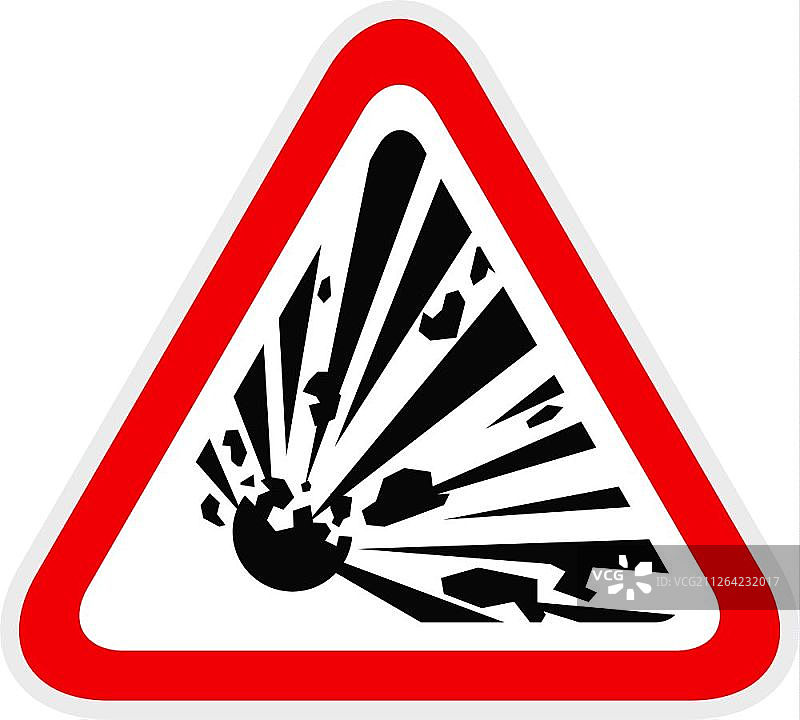红色三角形警告危险符号矢量素材图片素材