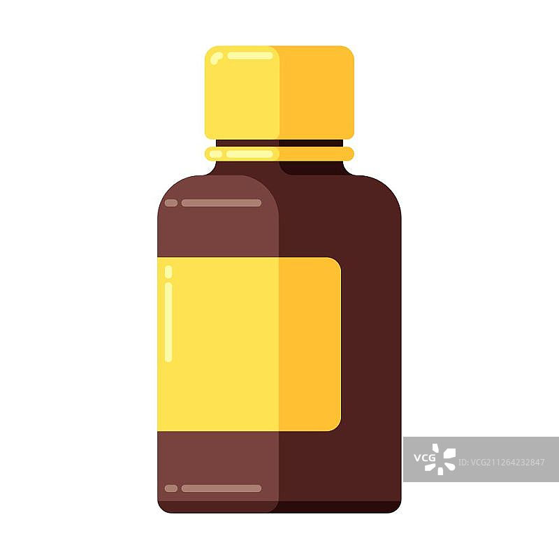 扁平风格的药瓶图标图片素材