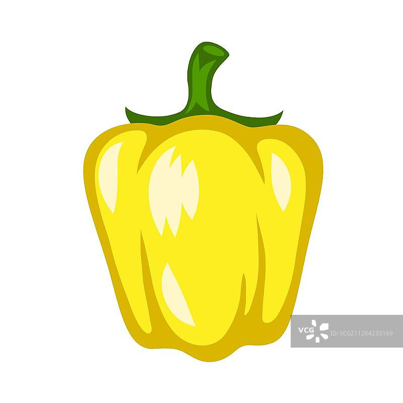 成熟辣椒卡通插画。秋季蔬菜收获。图片素材