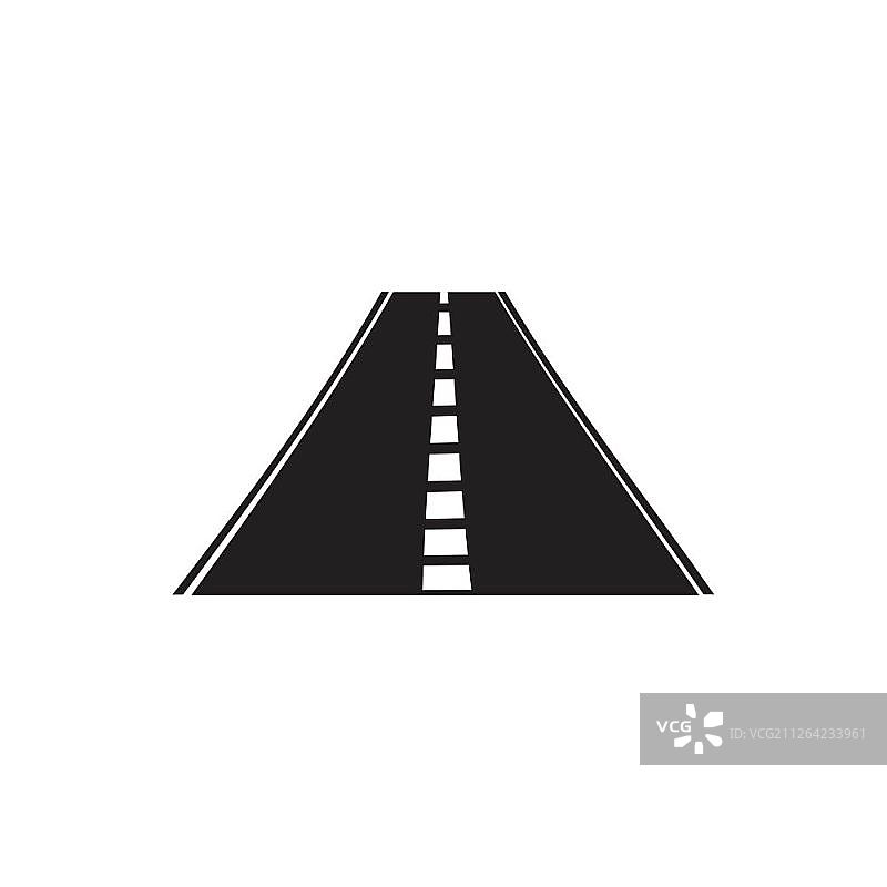 白色背景上的黑色公路图标图片素材