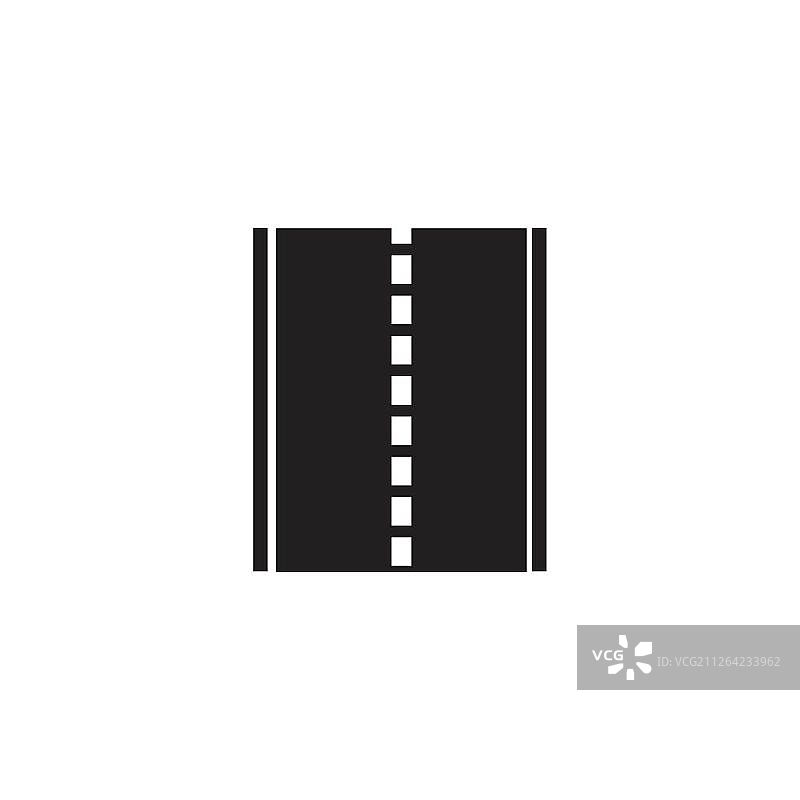 白色背景上的黑色公路图标图片素材