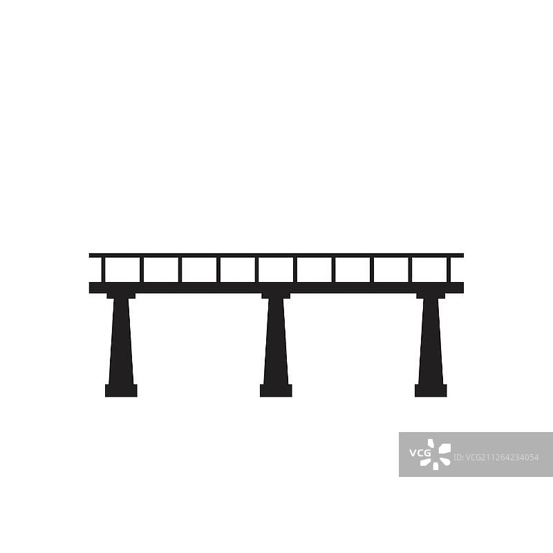白色背景上的桥梁图标图片素材