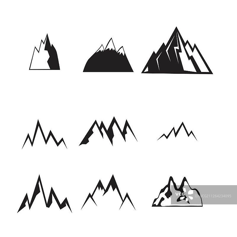 山图标合集图片素材