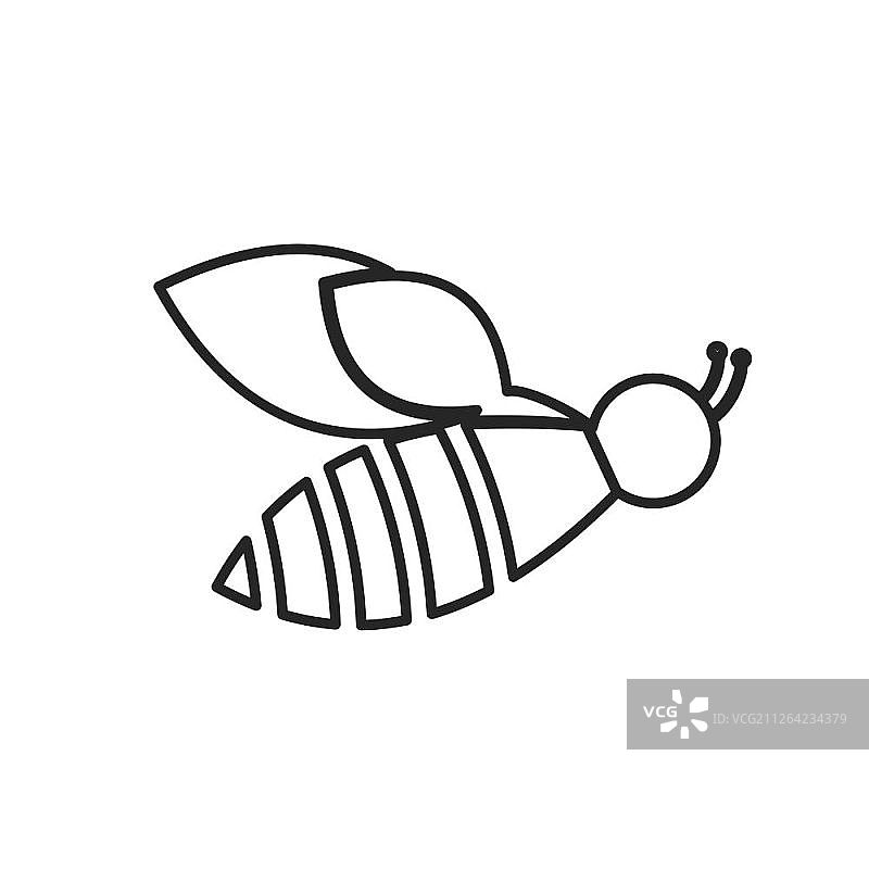 蜜蜂图标。矢量概念插图设计图片素材