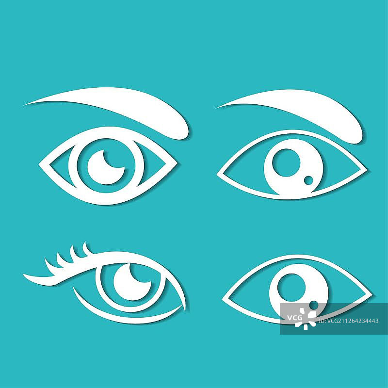 眼睛和眼睛图标矢量图合集图片素材