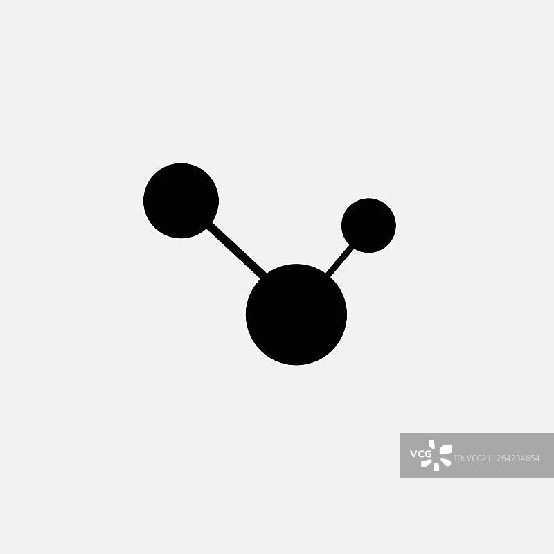 白色背景上的孤立分子图标图片素材