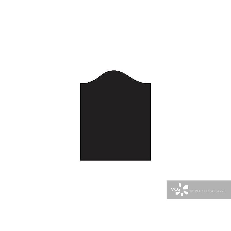 白色背景上的墓碑图标图片素材