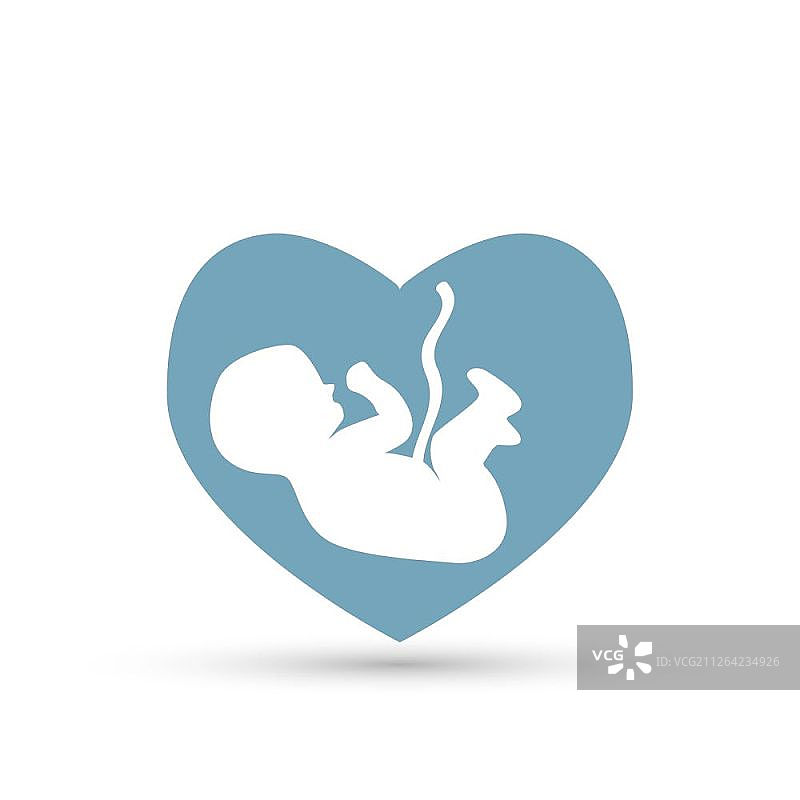 婴儿超声波诊断成像扁平图标图片素材