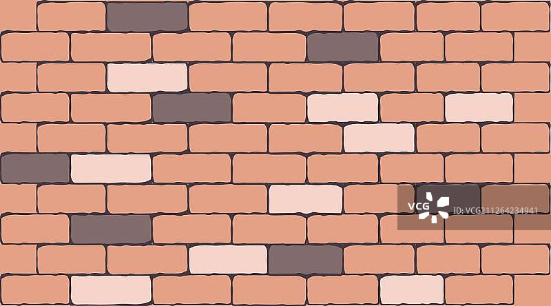 无缝纹理：卡通砖墙图片素材