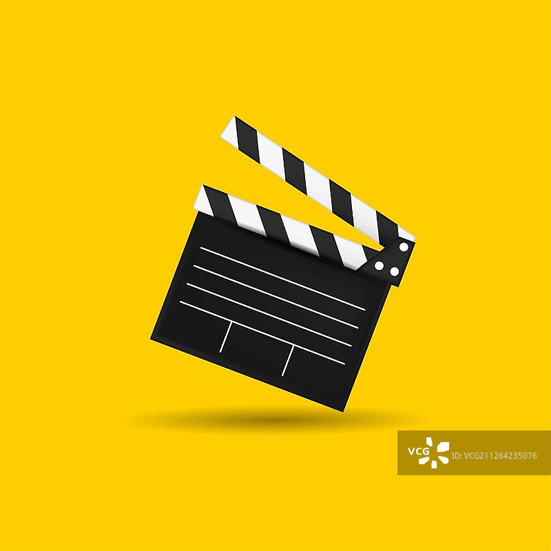 3D电影场记板矢量插画图片素材