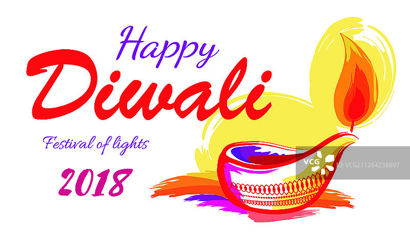 2018排灯节灯光节发光蜡烛灯banner图片素材