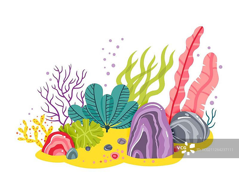 卡通海底景观背景图片素材