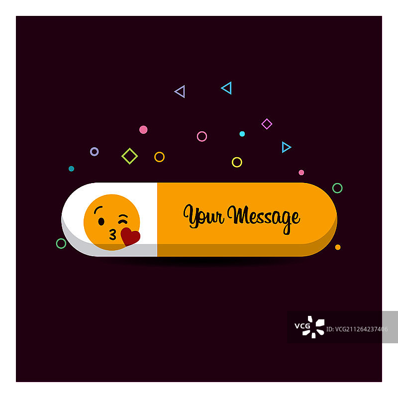 亲吻表情符号图标设计矢量图片素材