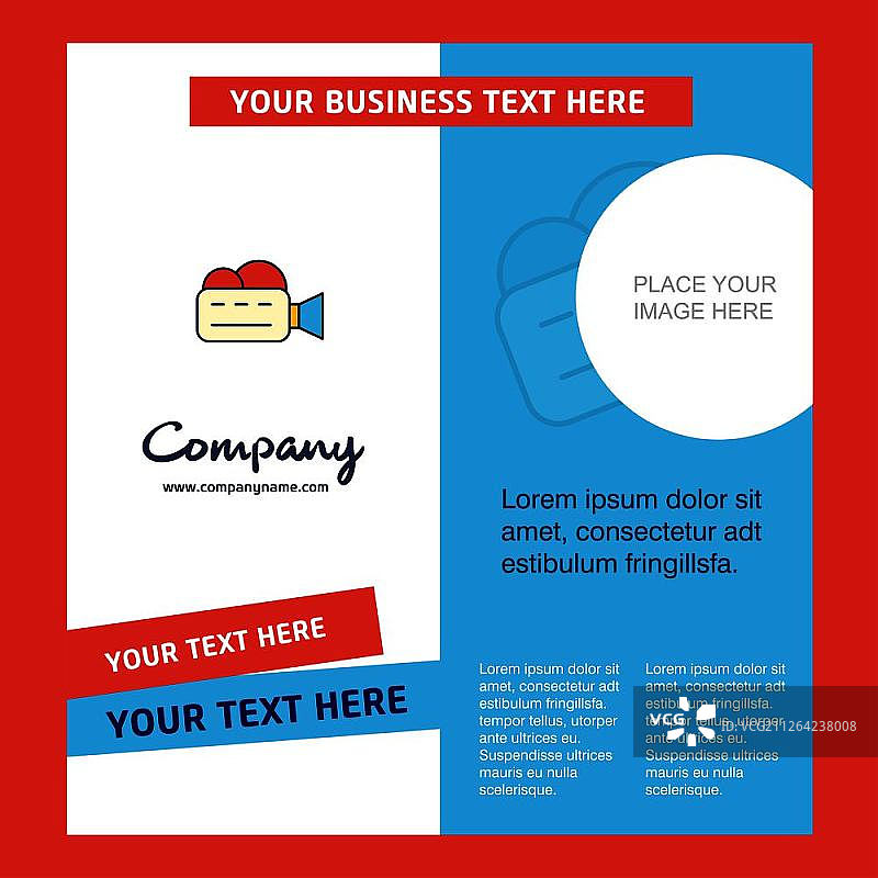 摄像机公司宣传册模板，矢量商务模板图片素材