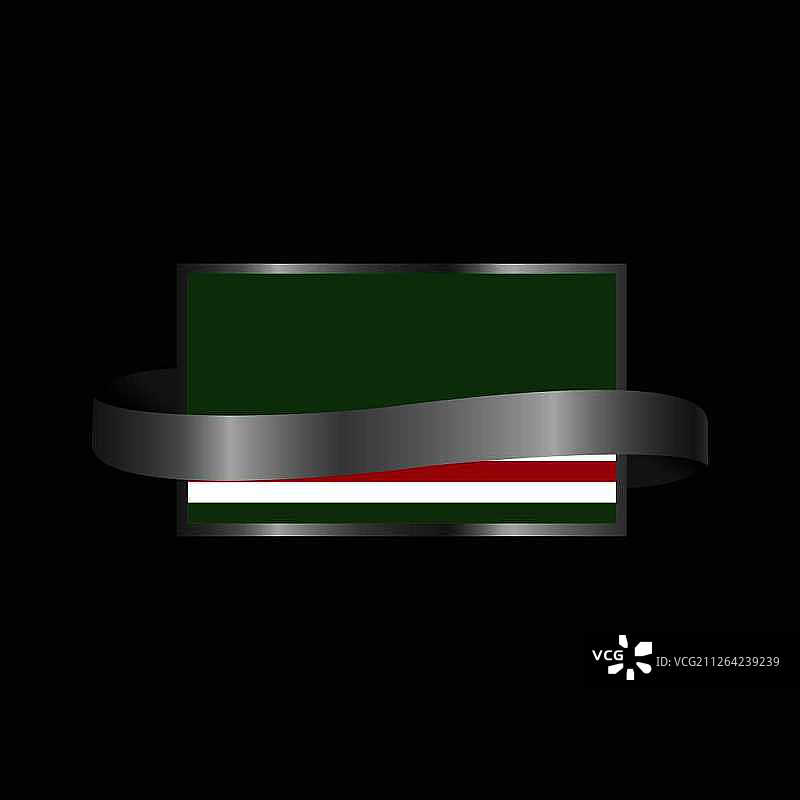 车臣旗帜缎带banner设计图片素材