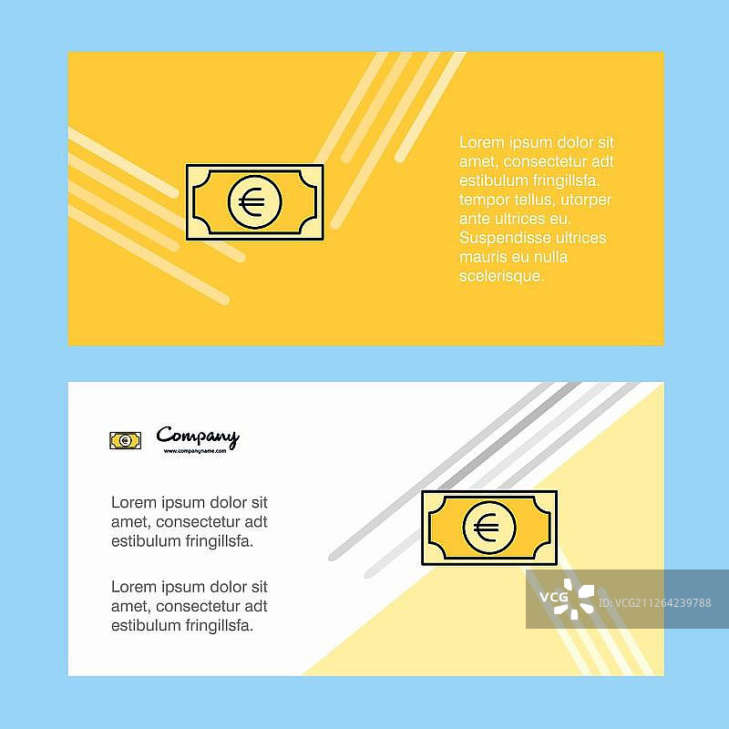 欧元抽象企业商务banner模板，横向广告商务banner图片素材