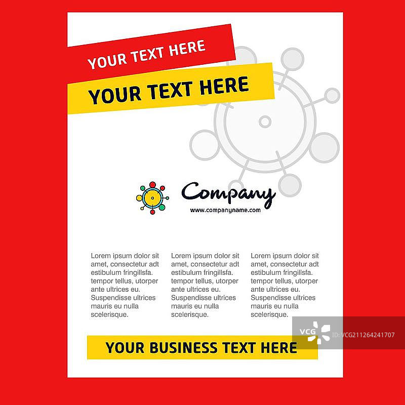 化学键合标题页设计：企业宣传矢量背景图片素材