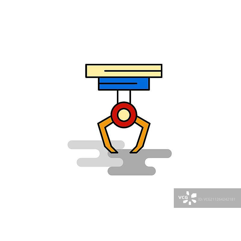 扁平风格挂钩图标矢量图图片素材