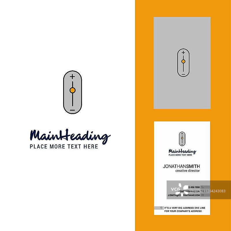 放大缩小创意Logo和名片竖版设计矢量图图片素材