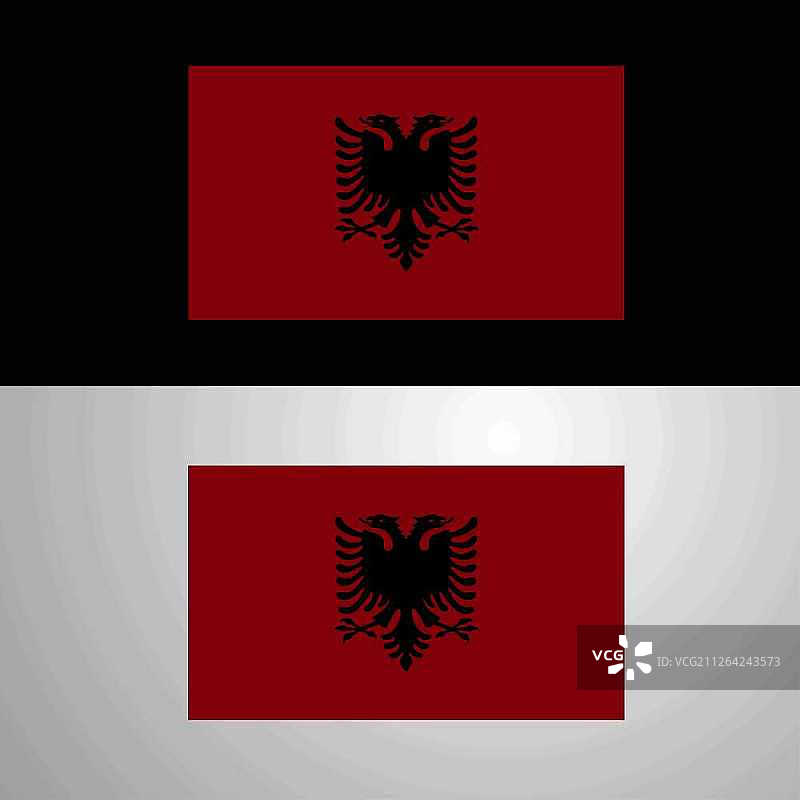 阿尔巴尼亚国旗banner设计图片素材