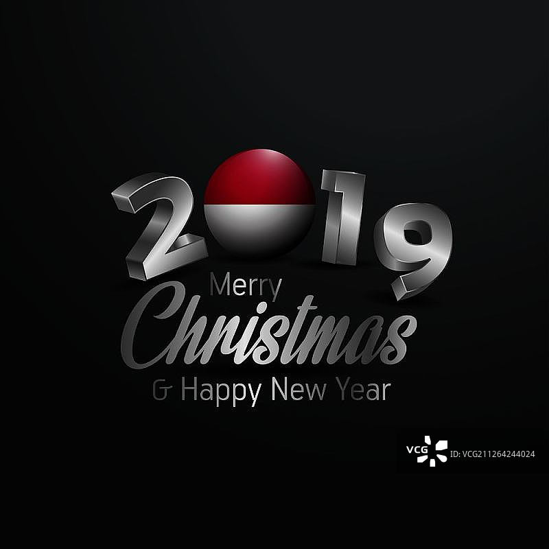 印度尼西亚国旗，2019圣诞新年抽象背景图片素材